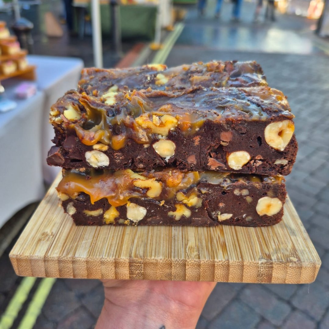 Nutty Caramel Brownie