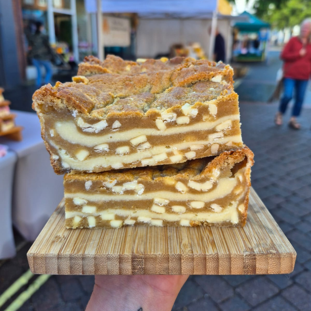 White Chocolate Cookie Slice